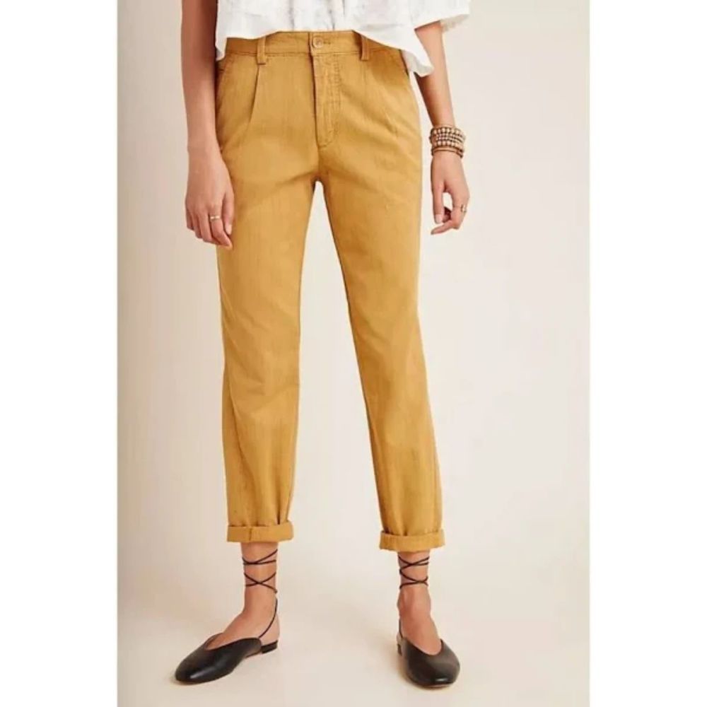 ANTHROPOLOGIE Scout Ankle‎ Slim Pleated Pant Sz 31